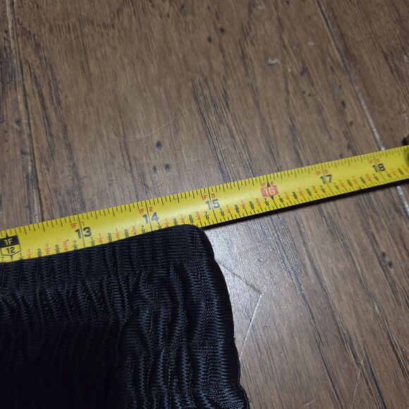 Everlast Boxing Trunks Shorts Black Satin Size Medium 100% Polyester - Picture 5 of 6